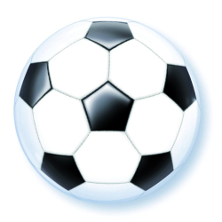 Single Bubble Balloon 22" Fußball / Soccerball