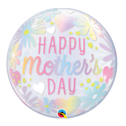 Single Bubble Balloon 22  Happy Muttertag