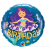 Folienballon Happy Birthday Meerjungfrau 46cm