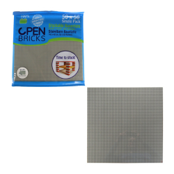 Open Bricks Bauplatte grau 1x 50x50 Noppen / 40x40 cm
