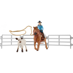 Schleich Pferde Team roping mit Cowgirl 42577