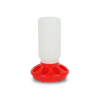QUAILZZ® Futterautomat Futterspender  red / rot 1 kg (Loch)
