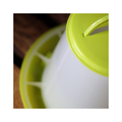 QUAILZZ® Futterautomat Futterspender  lemon / grün 1 kg