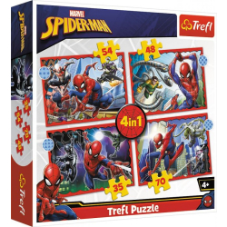 Puzzle Marvel Spiderman 4in1 Puzzle 35 48 54 70 Teile