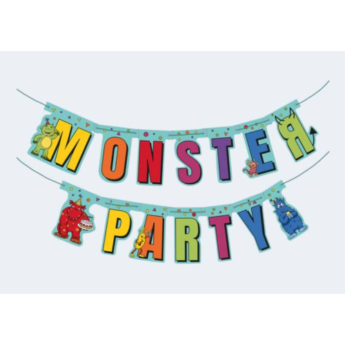 Girlande Monster Party 1,2 Meter lang