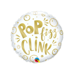 Folienballon Pop Fizz Clink Partyballon 45 cm