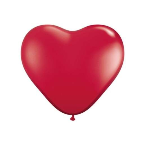 Qualatex Herzballone Ruby Red Latex Heart rubinrot 11" 100 Stück