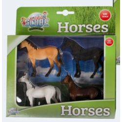 Kids Globe Farm 4 Pferde 1:32 sortierte Sets