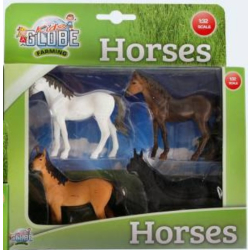 Kids Globe Farm 4 Pferde 1:32 sortierte Sets