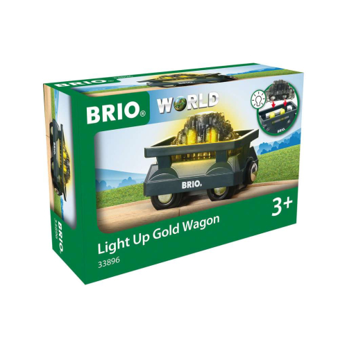 BRIO Eisenbahn Goldwaggon mit Licht