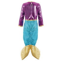 Fasching Kostüm Meerjungfrau Mermaid 1-tlg. Kleid mit Schwanzflosse 140