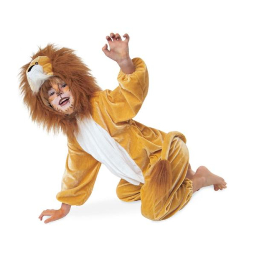 Fasching Kostüm Löwe mit Mähne 1-tlg. mit Kapuze