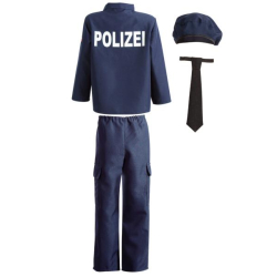 Fasching Kostüm Polizei Österreich 2-tlg. mit Krawatte und Mütze Polizist