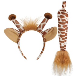 Fasching Kostüm Giraffen-Set 2-tlg. Haarreif...