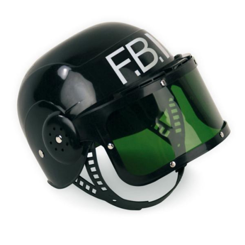 Fasching Kostüm FBI-Helm 58 cm Polizeihelm Einsatzhelm Schutzhelm