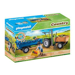 PLAYMOBIL Bauernhof Traktor mit Hänger 71249