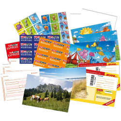 Noris Spiele Kinderpost Zubehör Briefmarken Stempel