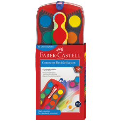 Faber-Castell Wassermalfarben Farbkasten Connector rot