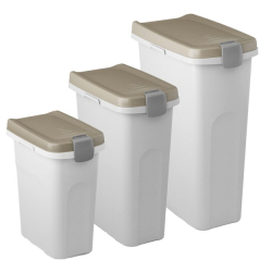 Futtercontainer Futtertonne weiß / braun  15 Liter