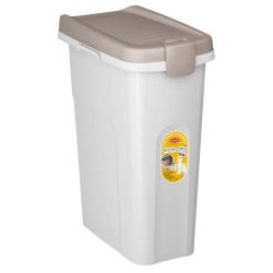 Futtercontainer Futtertonne weiß / braun  25 Liter