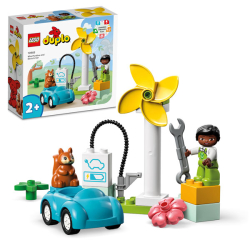 LEGO DUPLO Town Windrad und Elektroauto 10986