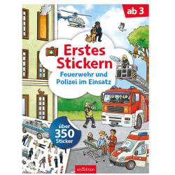 Stickerbuch Erstes Stickern Feuerwehr und Polizei im Einsatz