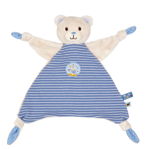 Die Spiegelburg Baby Schnuffeltuch Teddy, hellblau - BabyGlück