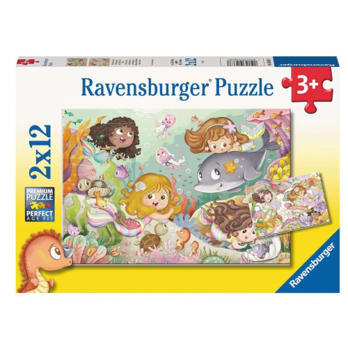 Ravensburger Puzzle Kleine Feen und Meerjungfrauen 2x12 Teile