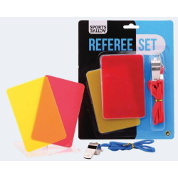 Schiedsrichterset Gelb+Rote Karte Trillerpfeife