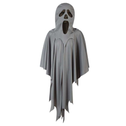 Halloween Cape Ghost Geist mit Maske grau 128 - 140