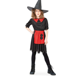 Fasching Halloween Kleid Hexe Ruby rot 128