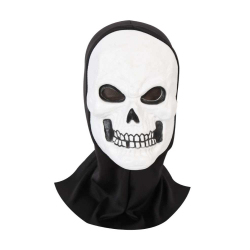 Halloween Zubehör Skelettmaske Maske mit Haube