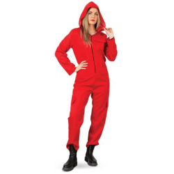 Fasching Halloween Kostüm Verbrecher Overall rot  XL