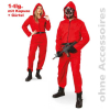 Fasching Halloween Kostüm Verbrecher Overall rot  XL
