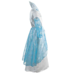 Fasching Kostüm Schneeprinzessin Eisprinzessin blau 1-tlg.