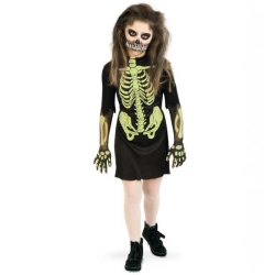 Halloween Kostüm Bones Kleid Skelett Zombie GID