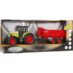 SpeedZone Traktor mit Wannenkipper, Licht & Sound 1:16