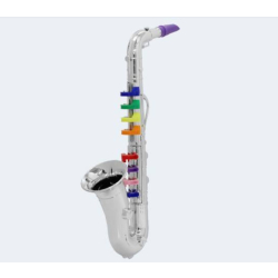Kinder Saxophon silber 8 Töne 42cm Musikspielzeug