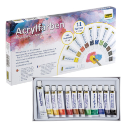 Idena Acrylfarben Set 11x12ml + 1x21ml  verschiedene Farben