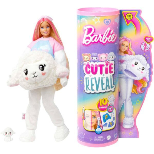Mattel Barbie Cutie Reveal Cozy Cute Reveal Serie Puppe - Lämmchen