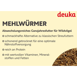 deuka Mehlwürmer 400 g für Geflügel und Vögel