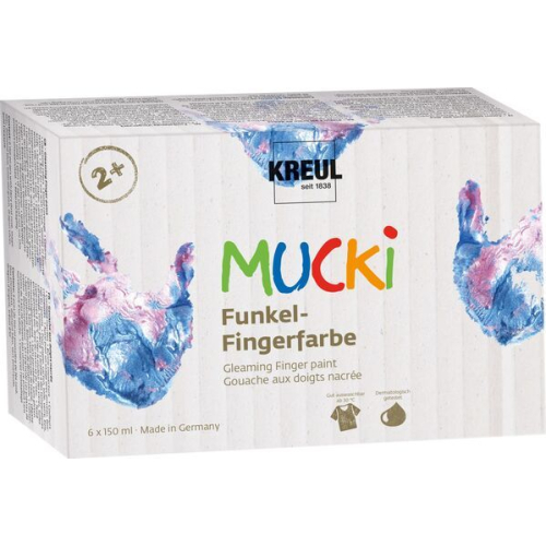 KREUL MUCKI Funkel-Fingerfarbe 6er Set 6x150 ml