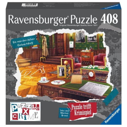 Ravensburger Puzzle X Crime - Ein mörderischer Geburtstag - 406 Teile Puzzle-Krimispiel