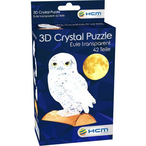 HCM 3D Crystal Puzzle - Eule Transparent 42 Teile