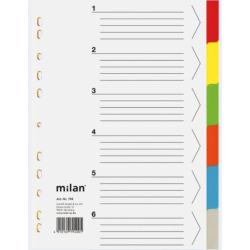 Milan Blancoregister A4 6tlg Karton