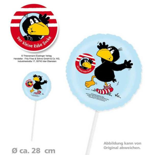 Folienballon Rabe Socke, luftbefüllt ca. 28 cm