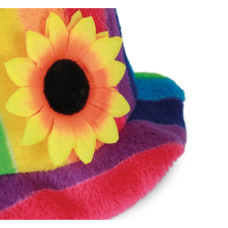 Fasching Kostüm Rainbowhut mit Blume