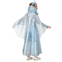 Fasching Kostüm Schneeprinzessin Schneekönigin blau 1-tlg.