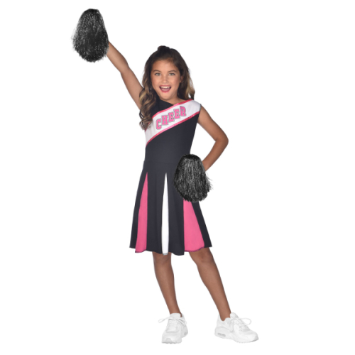 Fasching Amscan Kinderkostüm Cheerleader Girl - Pink Schwarz 12-14 Jahre