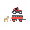 Simba Dickie ABC Massey Ferguson Traktor Animal Trailer Pferdeanhänger rot